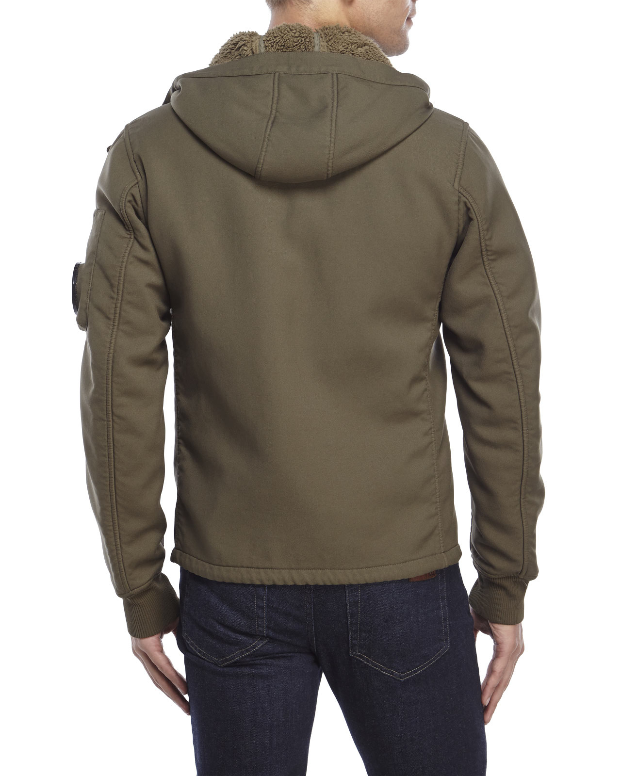 Century 21 C.P. Company Olive Soft Shell Hooded Jacket in Green for Men