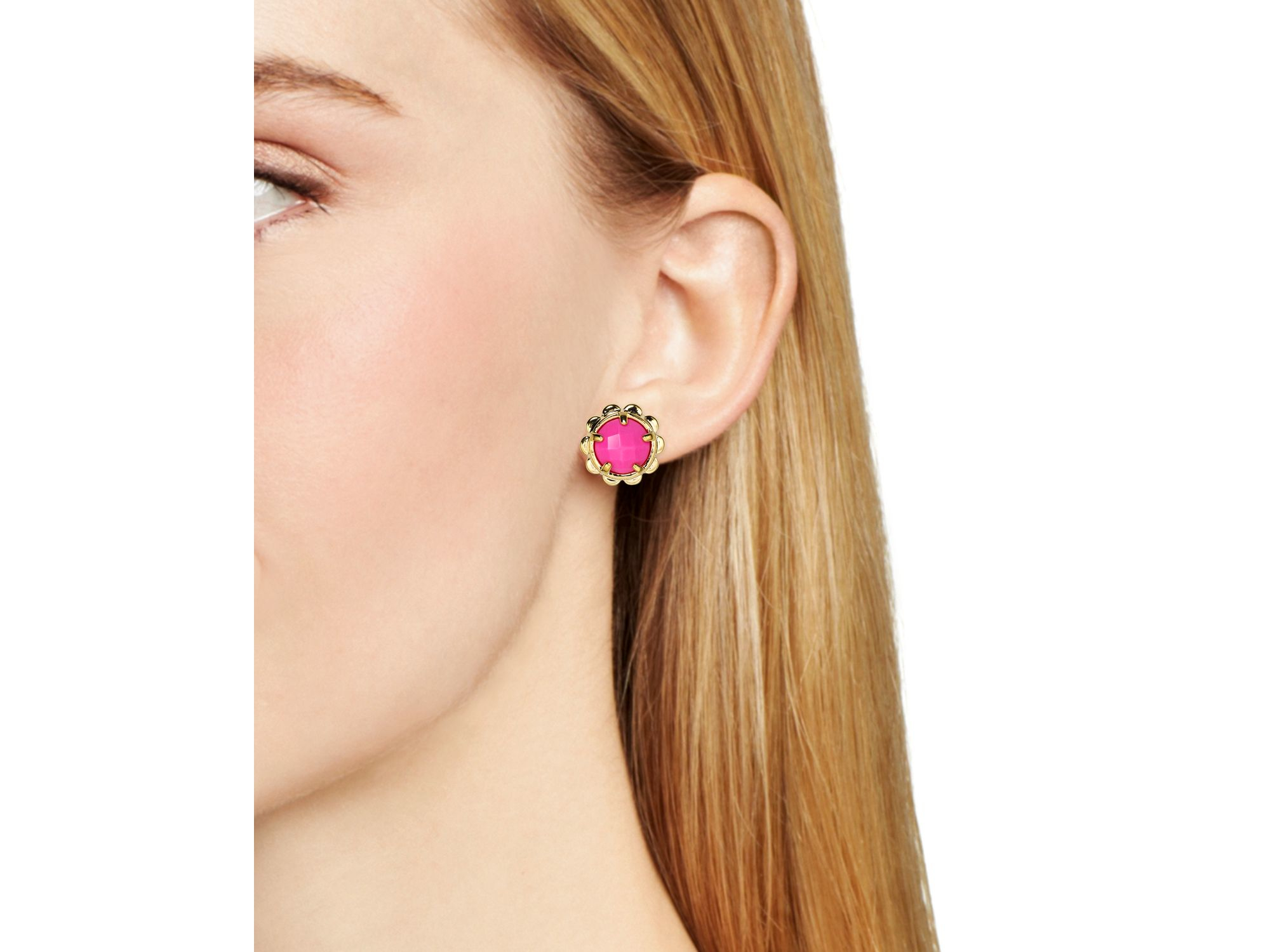 Lyst Kate Spade New York Scallop Stud Earrings In Pink Gallery