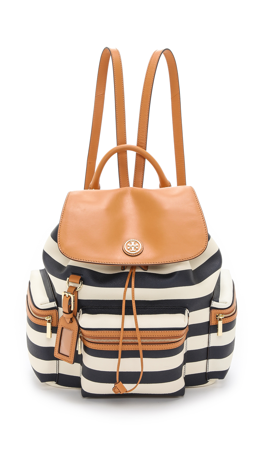 Lyst - Tory Burch Kerrington Backpack Awning Stripe in Blue