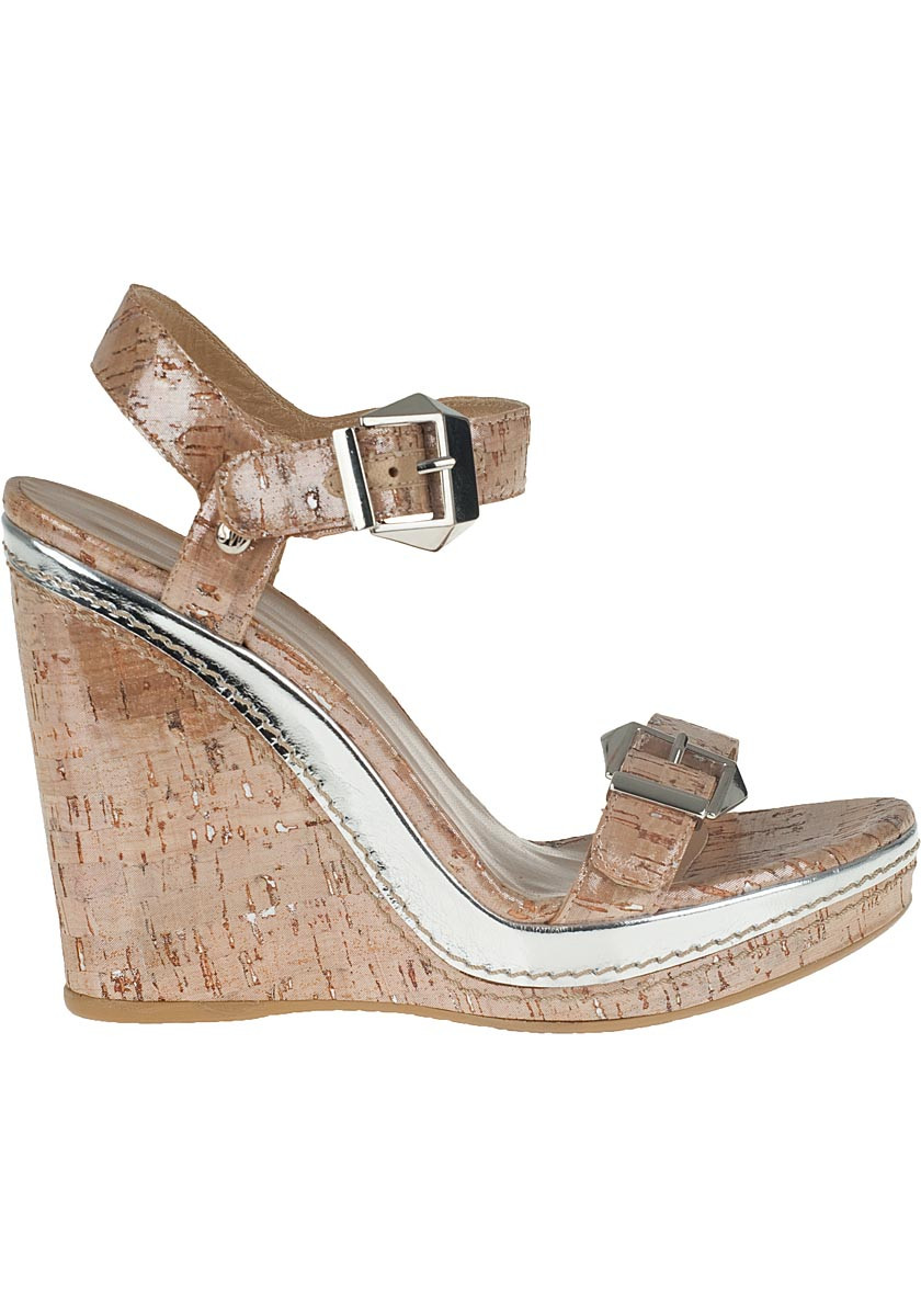 Lyst Stuart Weitzman Twofer Wedge Sandal  Cork Lam  in 