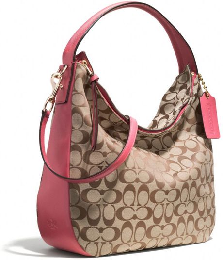 pink coach hobo