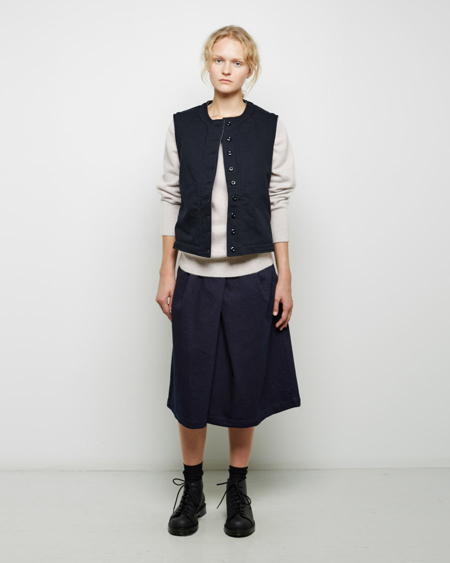 Lyst Mhl By Margaret Howell Shearling Lined Vest in Blue