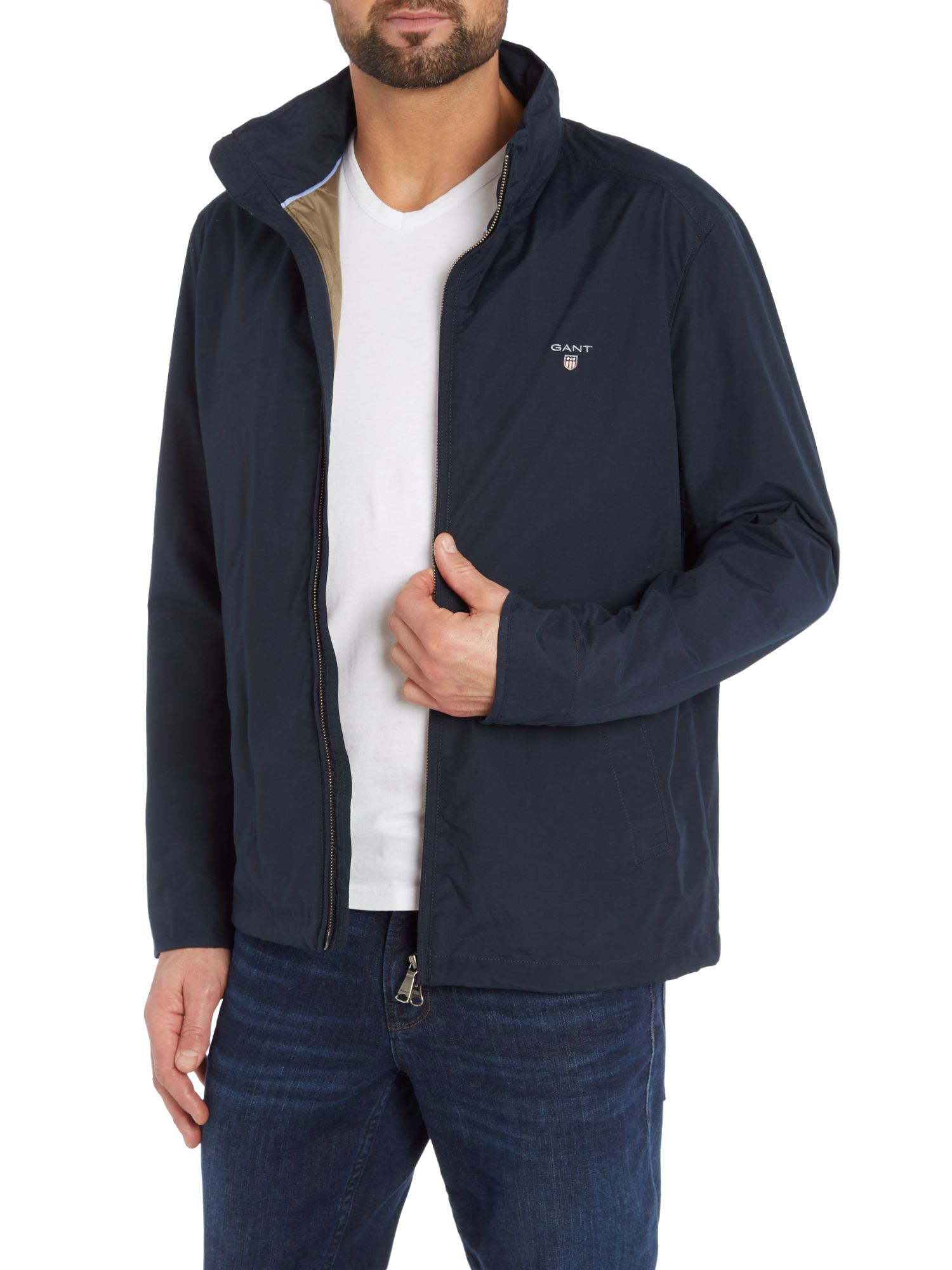 Gant Mid Length Jacket In Blue For Men Lyst 