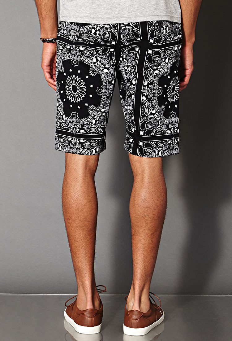 black bandana shorts