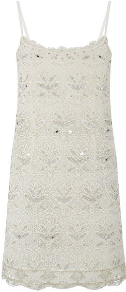 Emilio Pucci Embellished Lace Dress in White | Lyst