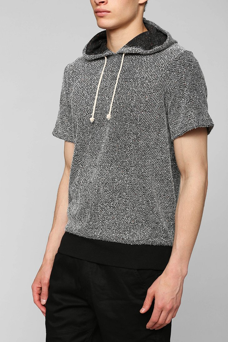 Lyst - Urban Outfitters Loop Short-Sleeve Pullover Hoodie Sweatshirt in ...