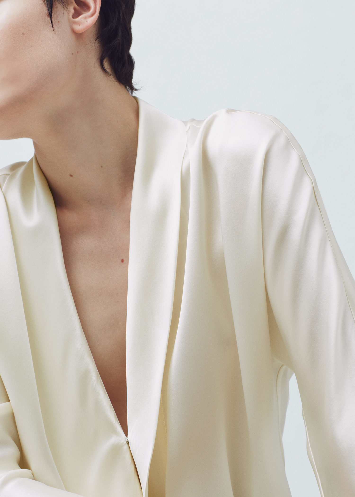 Lyst - Mango Wrapped Silk Blouse in Natural