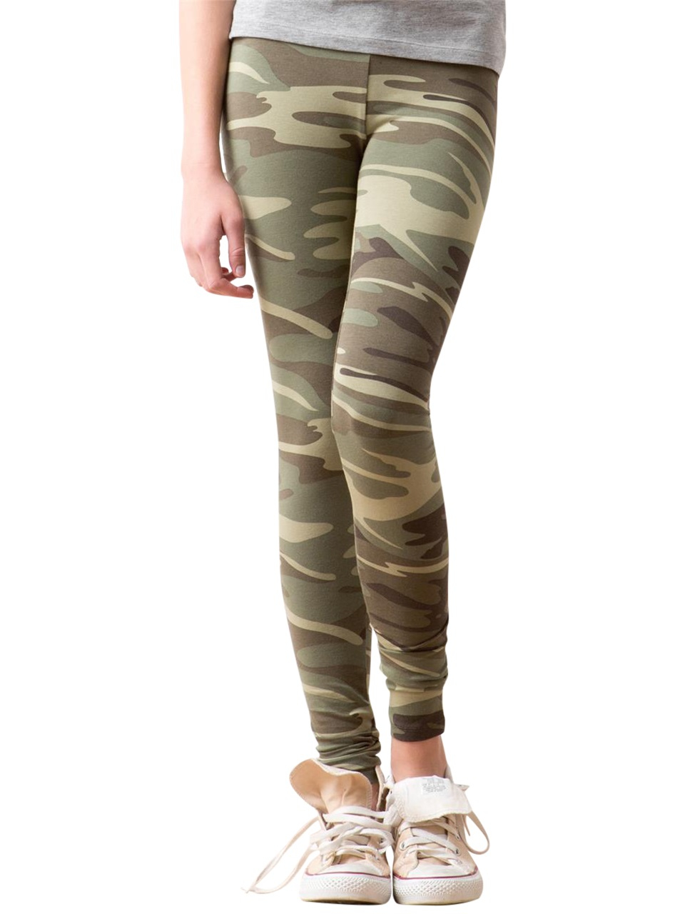 Alternative apparel Printed Spandex Go-to Leggings in Green (Camouflage ...