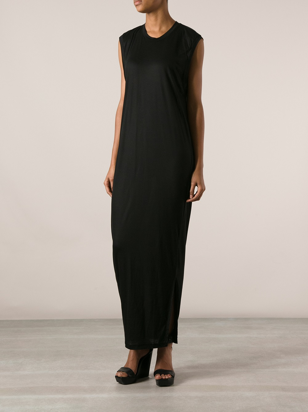 Lyst - Acne Studios Bree Tshirt Maxi Dress in Black