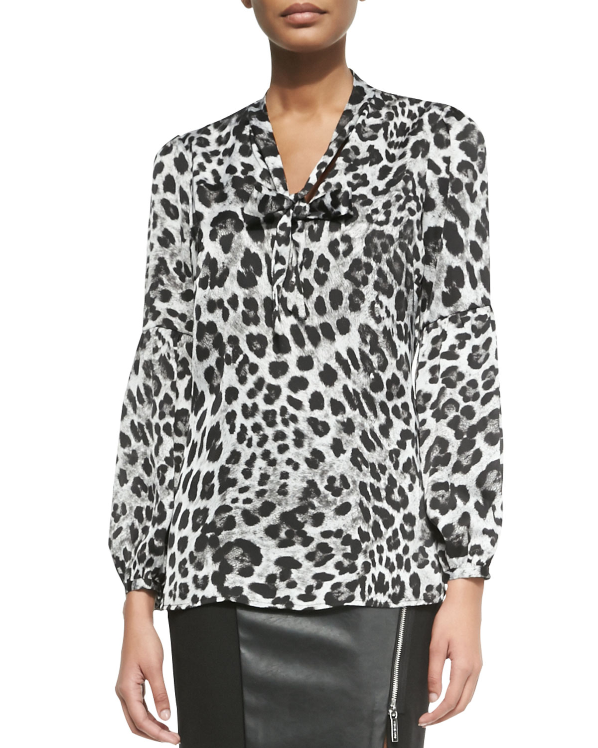 michael kors leopard blouses