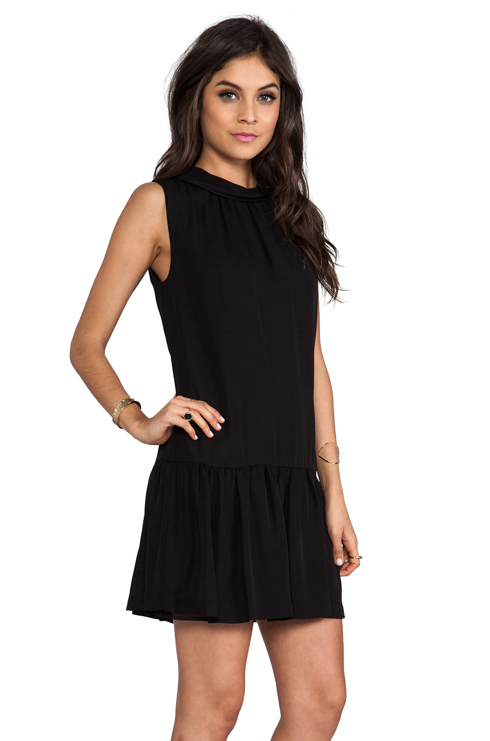 Joie Matte Silk Renina Dress in Black in Black | Lyst