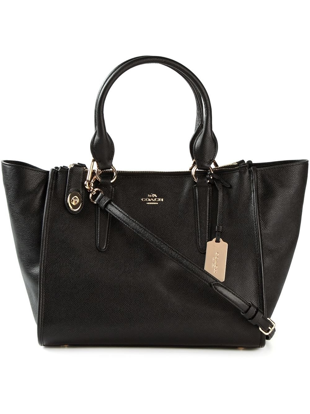 Coach Crosby Leather Shoulder Bag in Black | Lyst