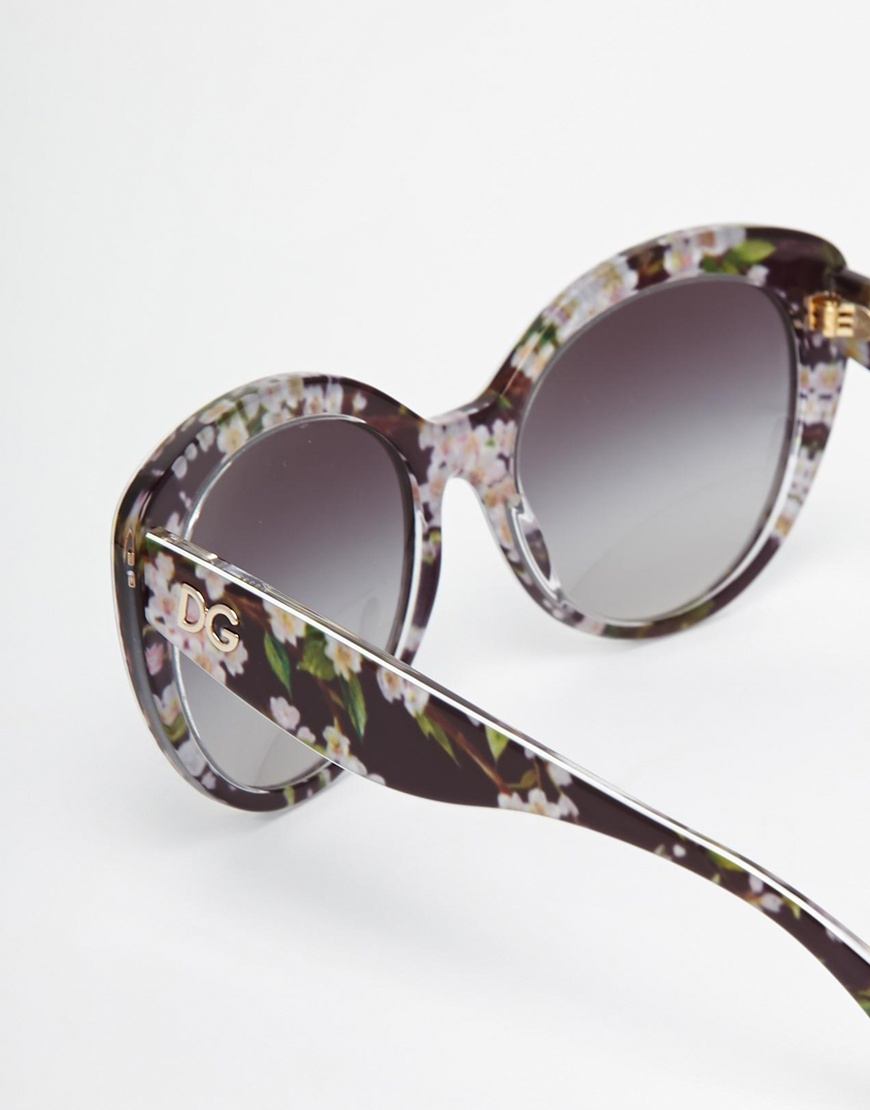 Download Lyst - Dolce & Gabbana Floral Cat-Eye Glasses