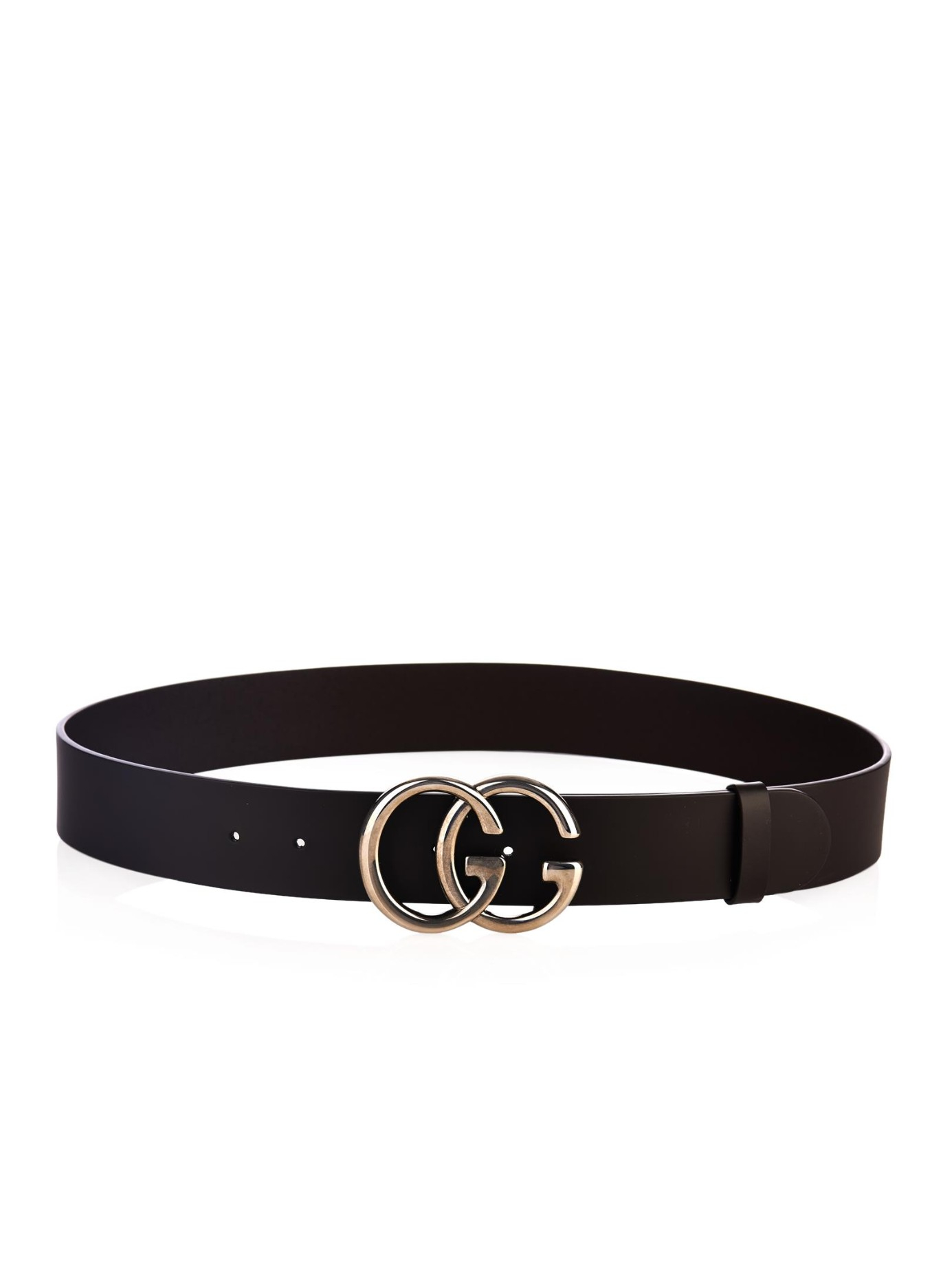Lyst - Gucci Gg-Buckle Leather Belt in Brown for Men