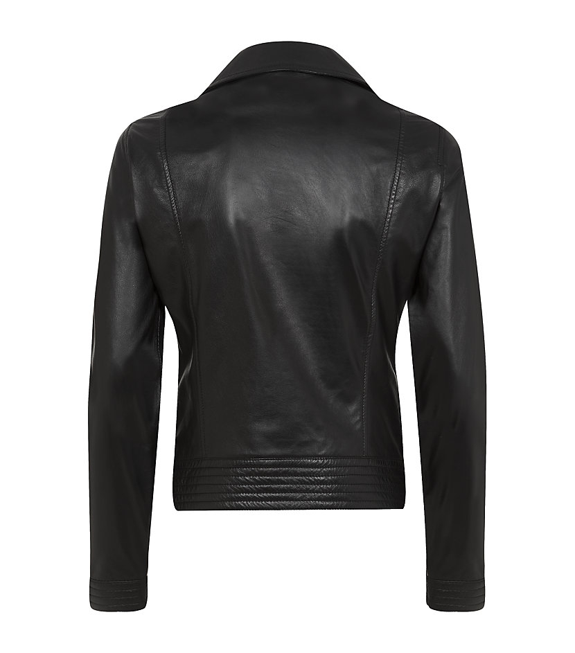 Love Moschino Leather Biker Jacket In Black Lyst Gallery