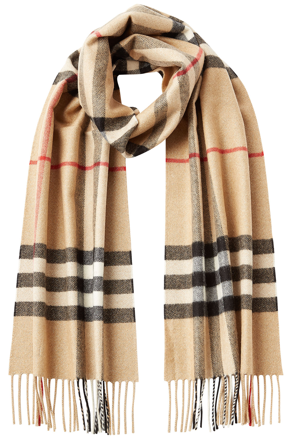 Burberry Cashmere Giant Check Scarf - Multicolor in Natural | Lyst