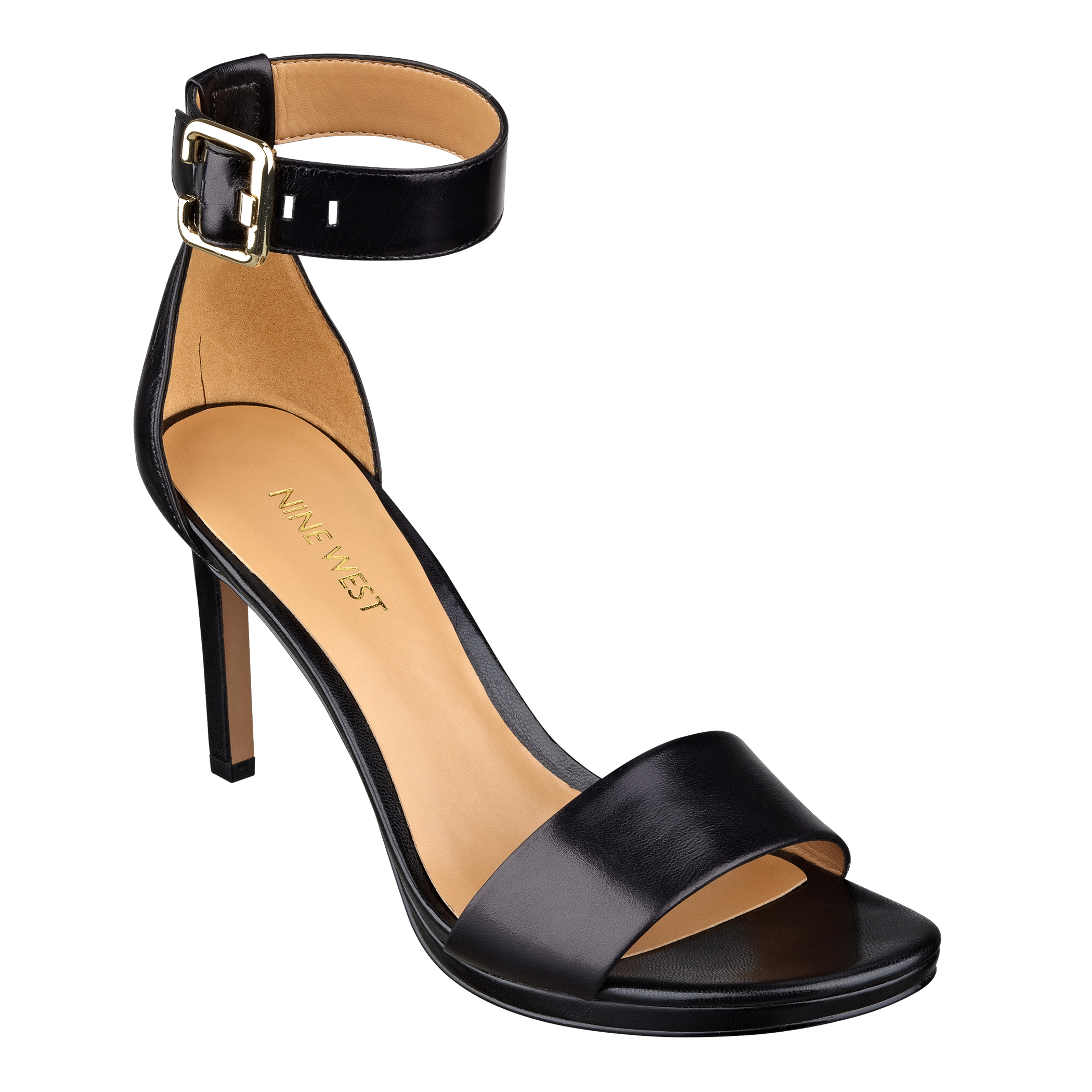 Nine west Meantobe Platform Sandals in Black (BLACK LEATHER) | Lyst