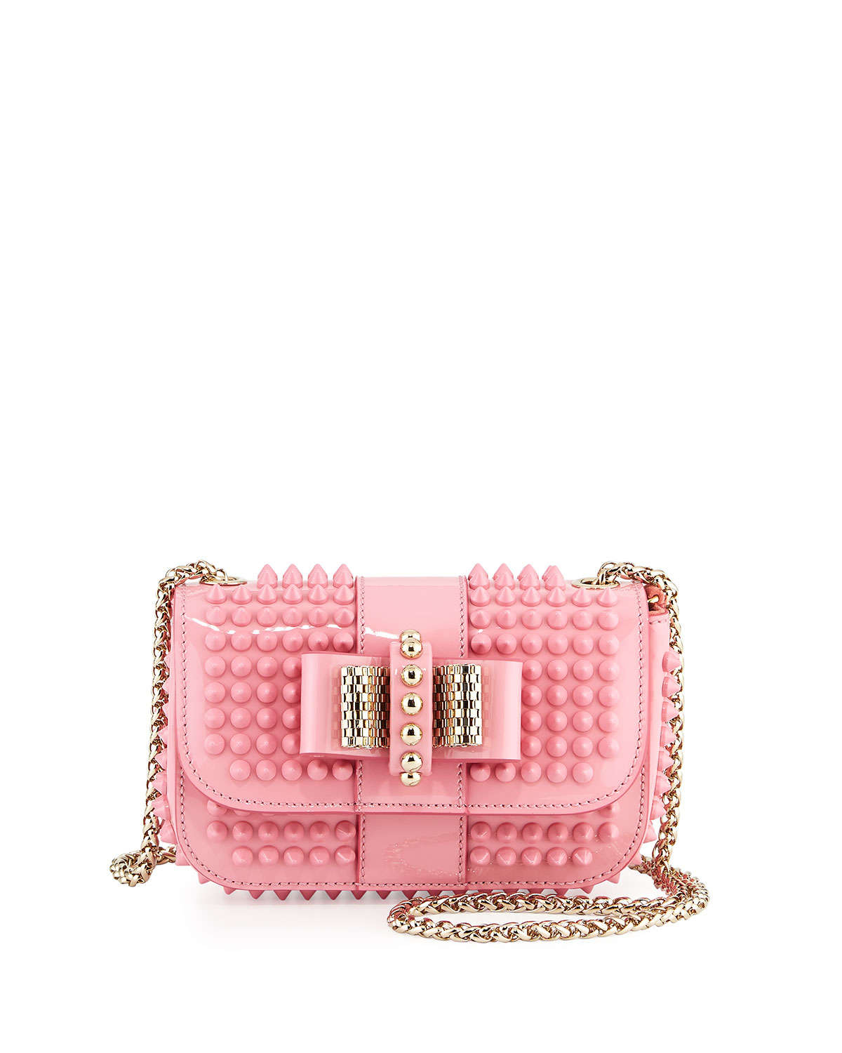 Christian louboutin Sweet Charity Small Spiked Cross-Body Bag in Pink ...
