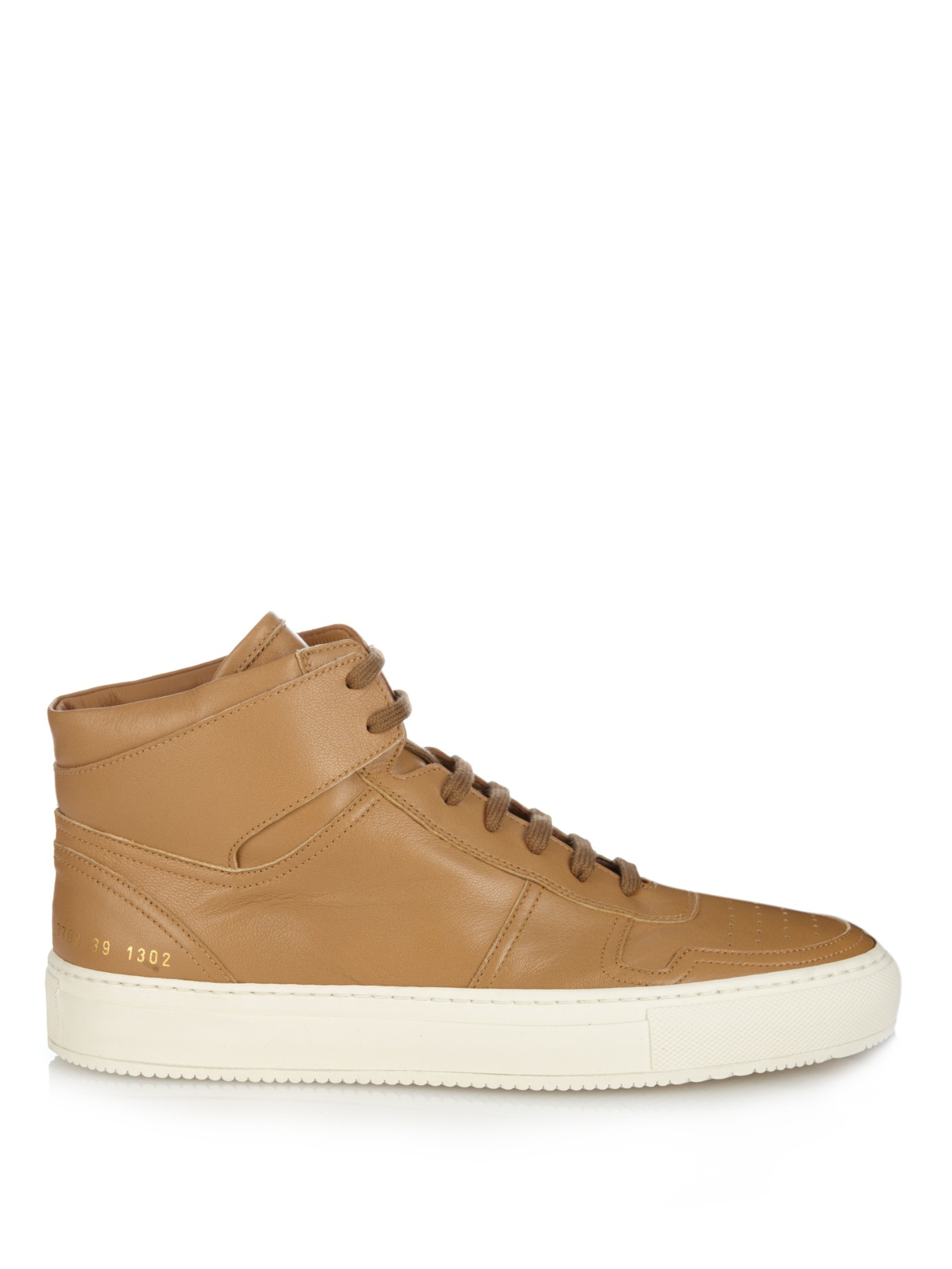 Lyst - Common projects B Ball Leather High-Top Sneakers in Brown