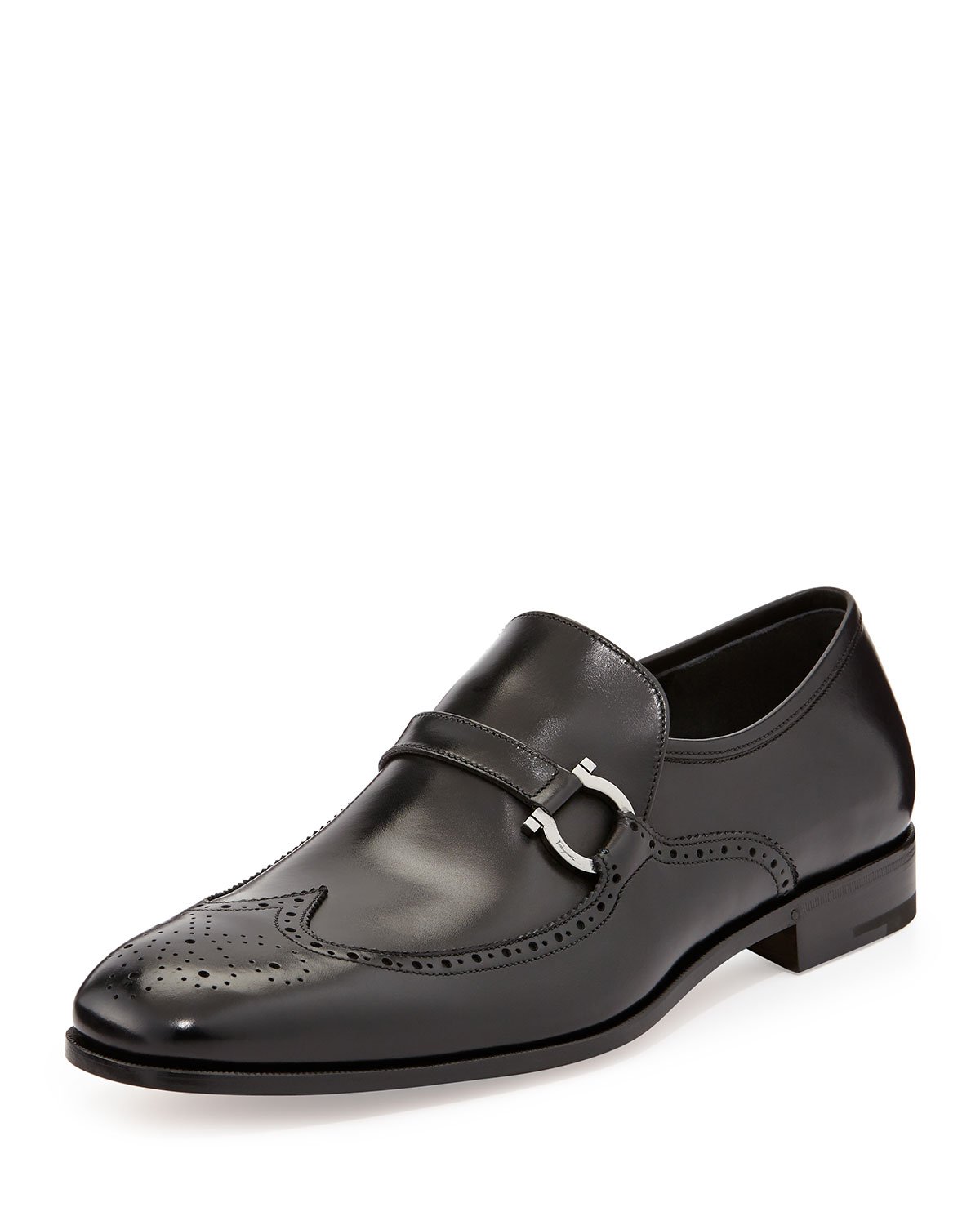 Ferragamo Plinio Wingtip Loafer Black in Black for Men | Lyst