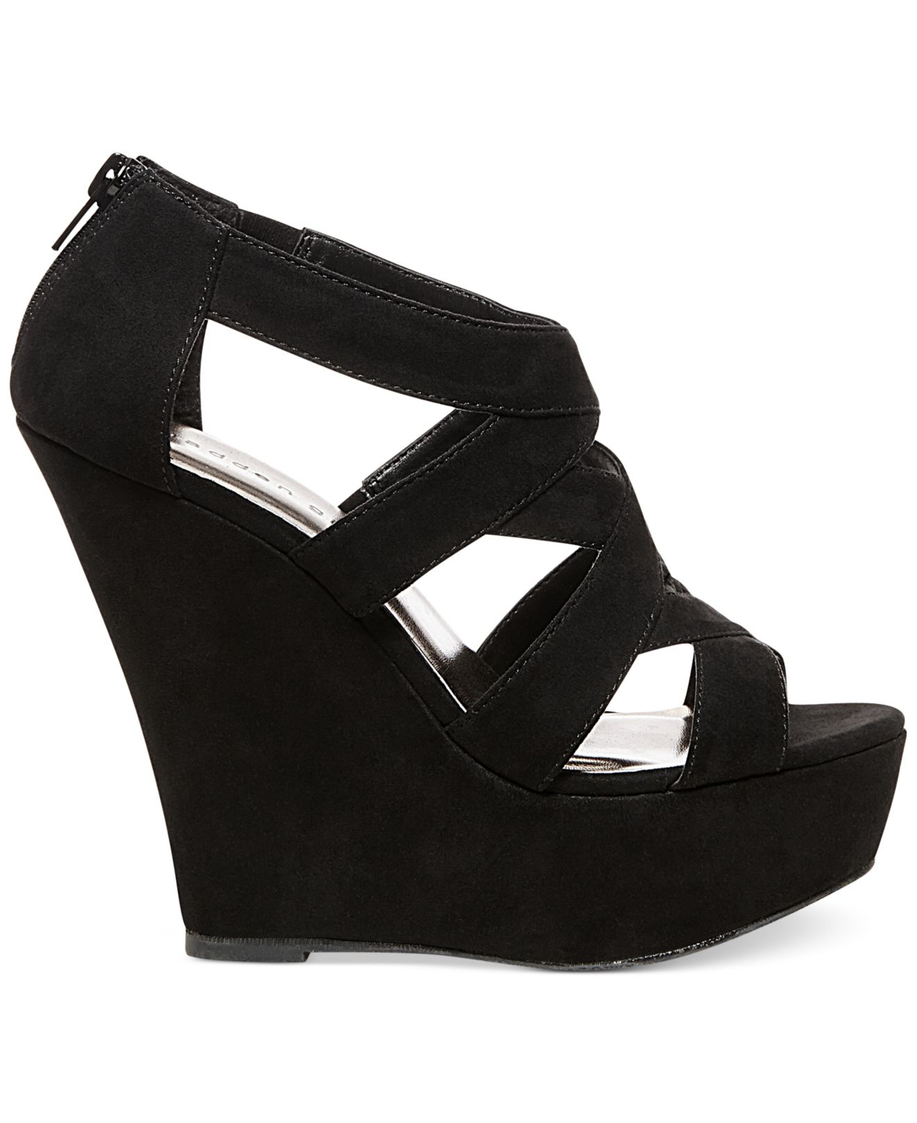 Lyst Madden Girl Wikke Platform Wedge Sandals in Black