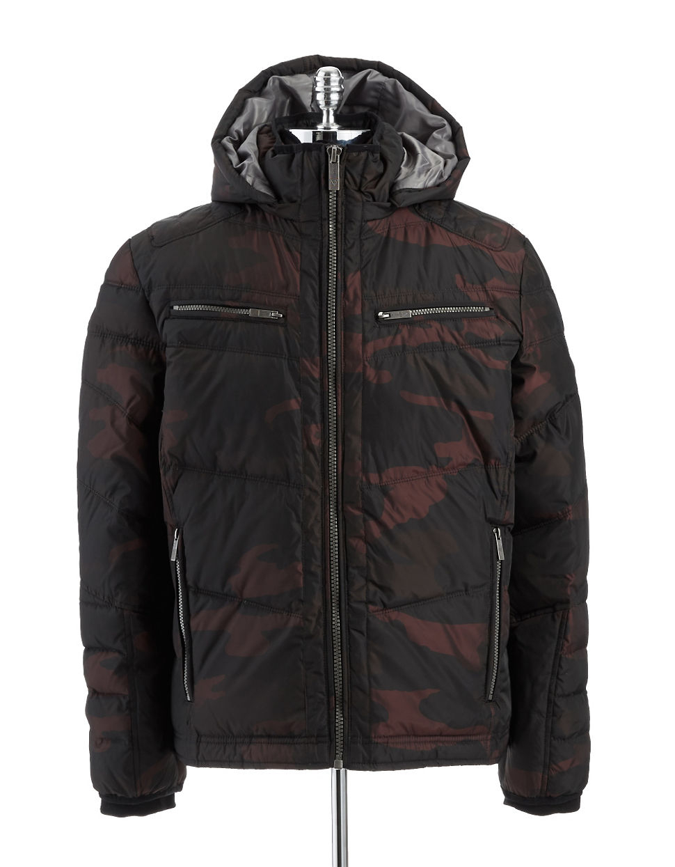Lyst Guess Camouflage Puffer Jacket in Pink for Men