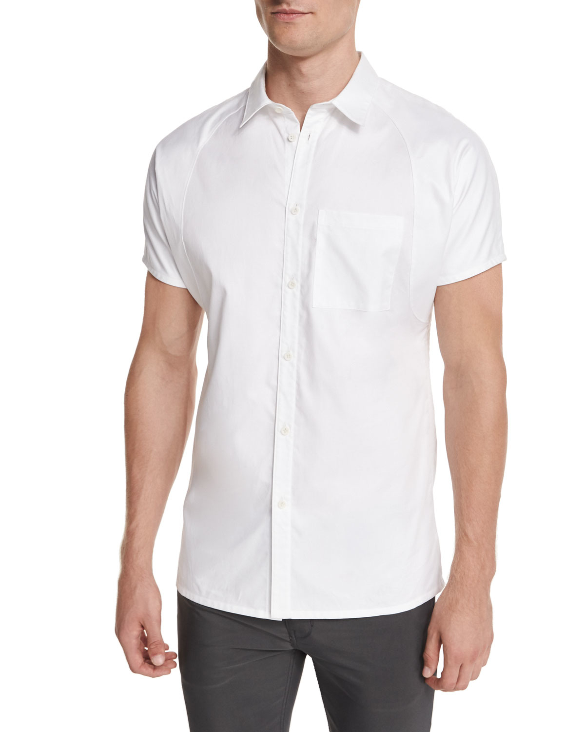 helmut lang white button down