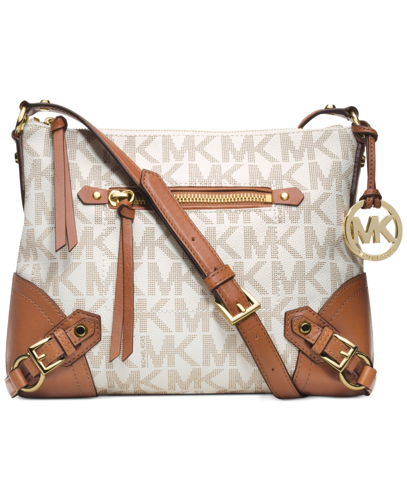 Lyst Michael Kors Fallon Messenger Bag In Brown Gallery