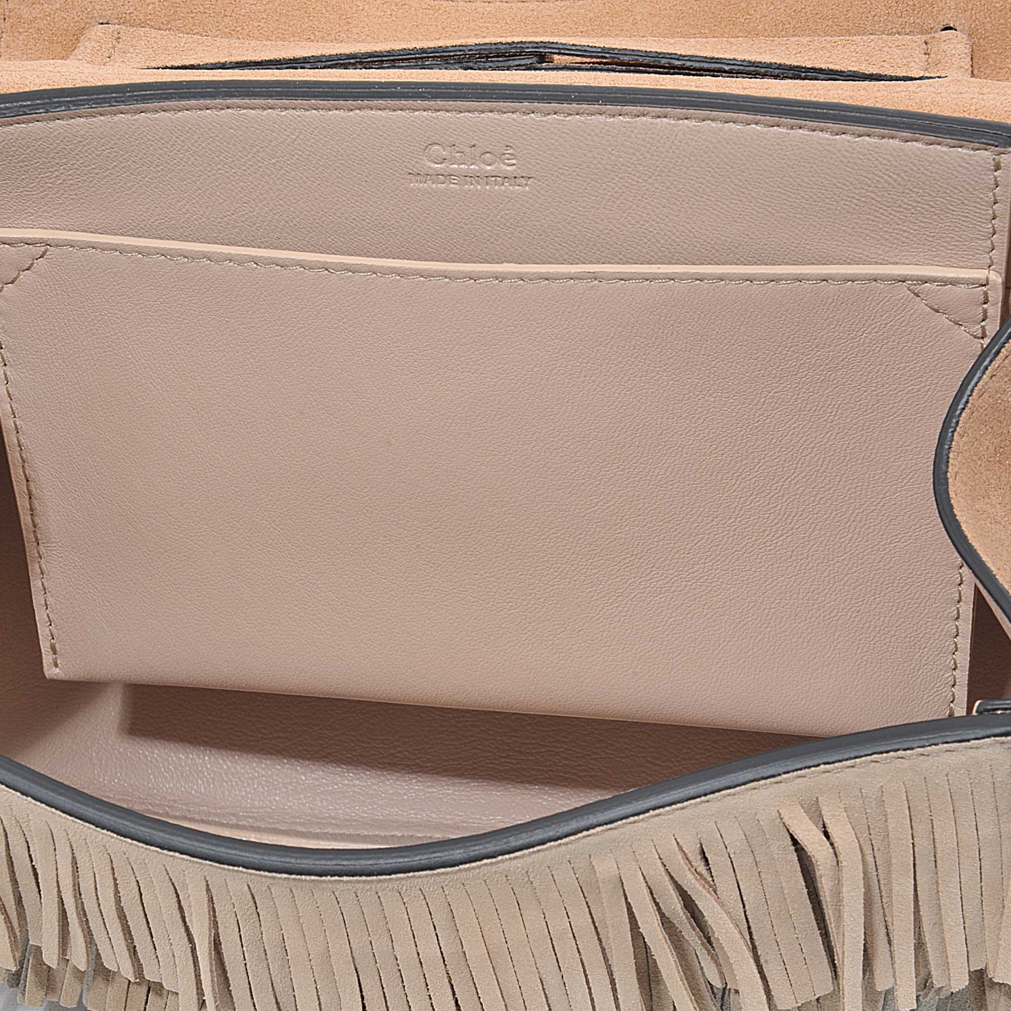 Chlo Drew Small Fringe Shoulder Bag in Beige | Lyst