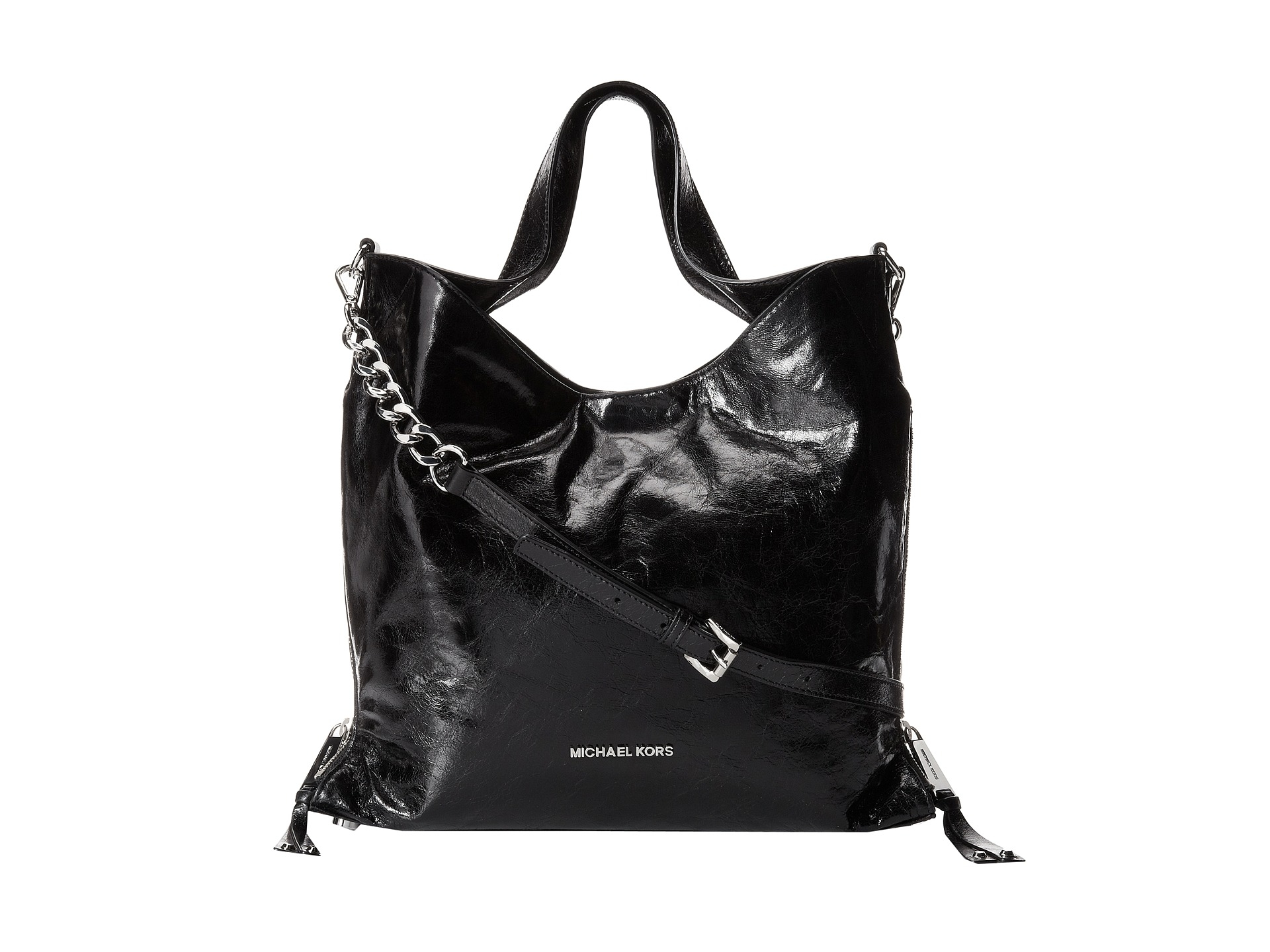 Lyst Michael Kors Devon Large Shoulder Tote In Black
