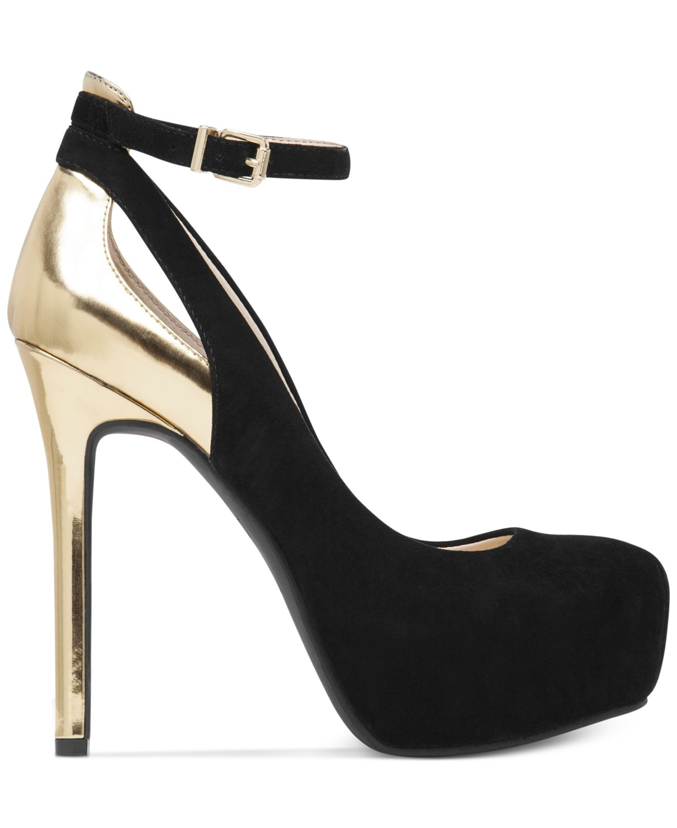 Lyst Jessica Simpson Ravenns Ankle Strap Platform Pumps in Black