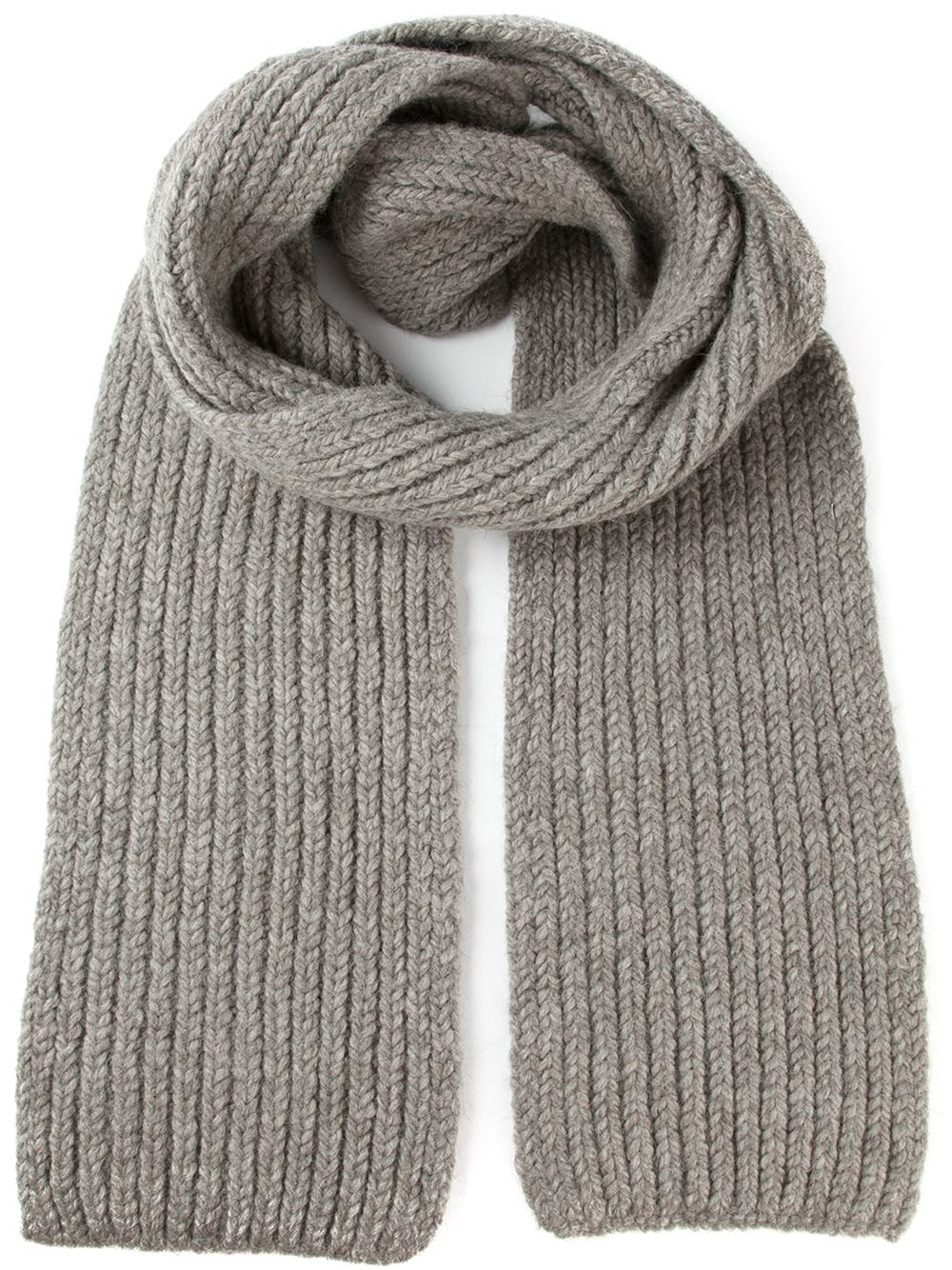 Lyst Ann Demeulemeester Grise Ribbed Knit Scarf in Gray for Men