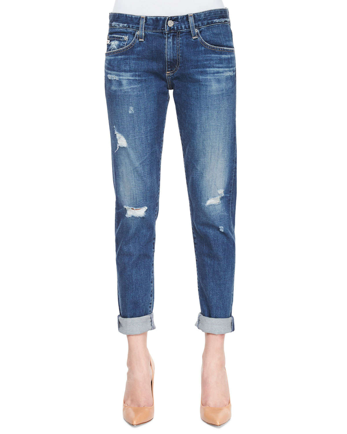 Ag adriano goldschmied Nikki Relaxed Skinny Jeans in Blue (denim) | Lyst