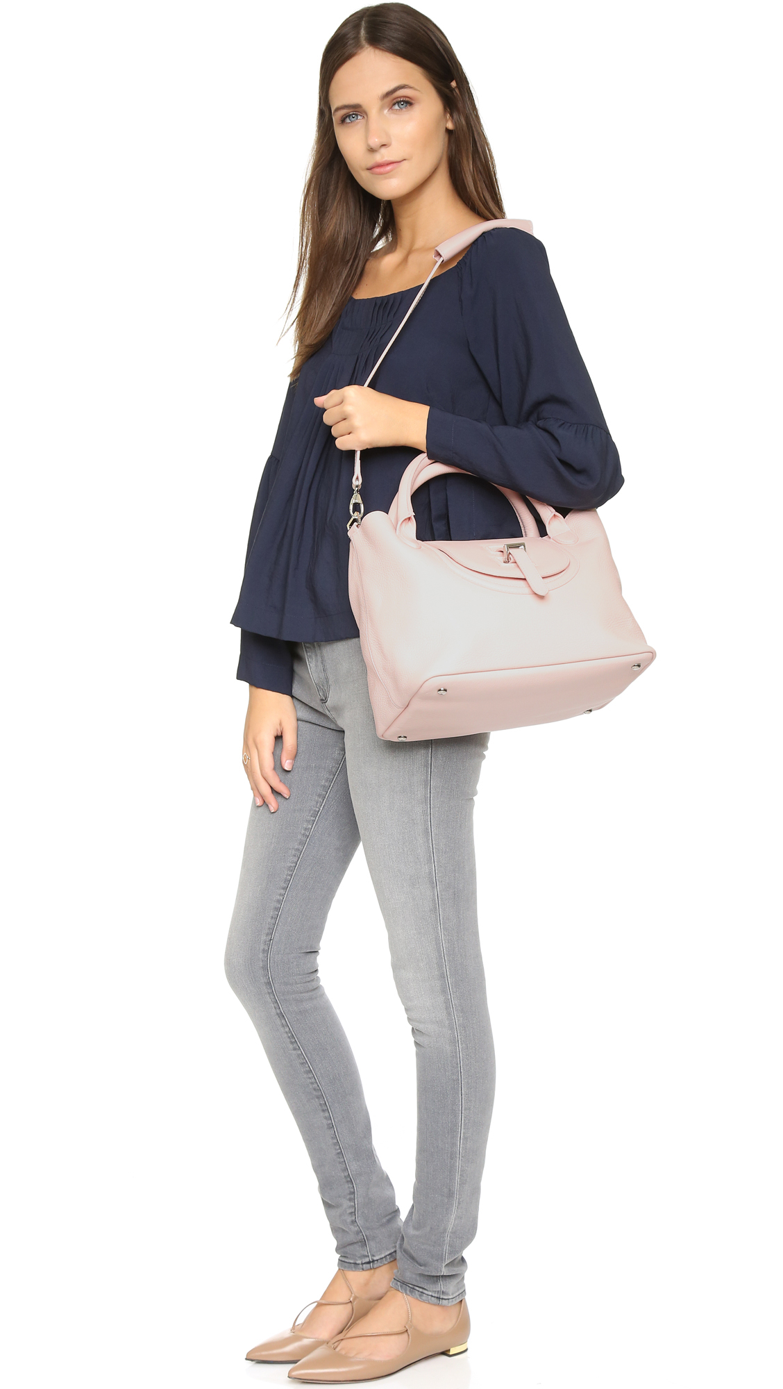 Meli Melo Classic Medium Thela Halo Bag Pastel Pink In Lyst