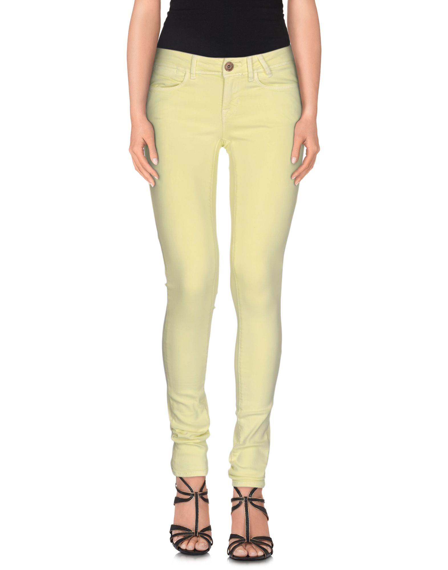 Guess Denim Pants in Yellow | Lyst