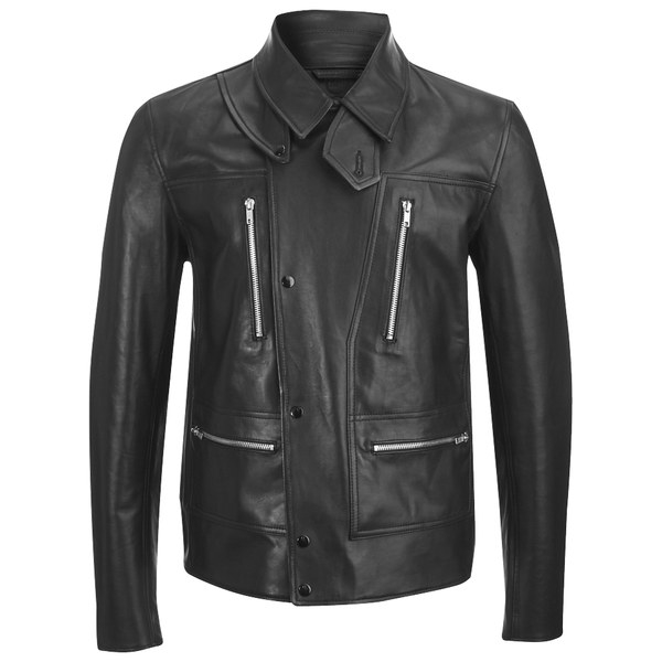 Mcq Men S Riding Leather Jacket In Black For Lyst Gallery