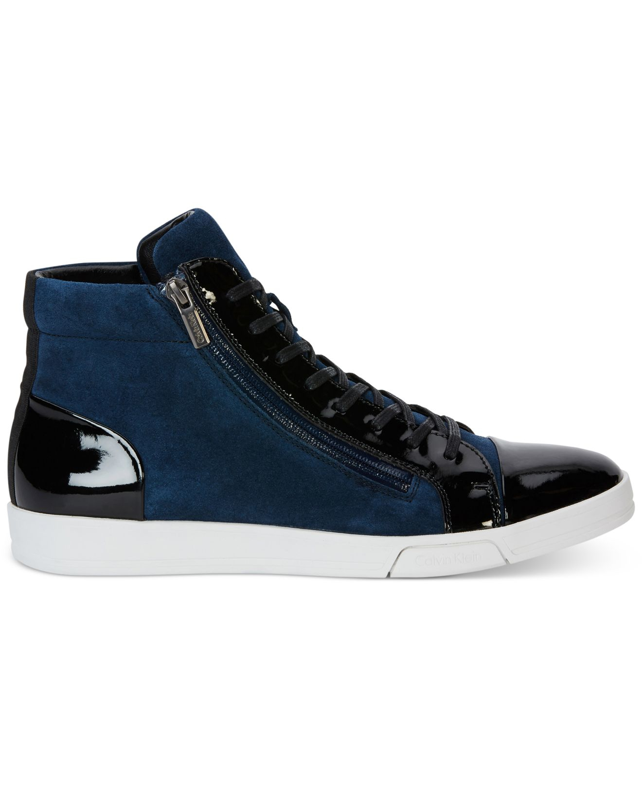 calvin klein men's berke brushed leather sneaker