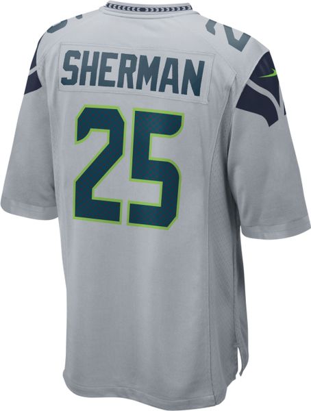 Nike Men'S Richard Sherman Seattle Seahawks Game Jersey in Gray for Men ...