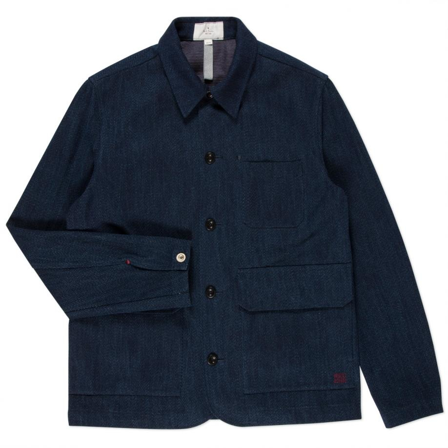 Paul smith Men's Indigodyed Cottontwill Work Jacket in Blue for Men