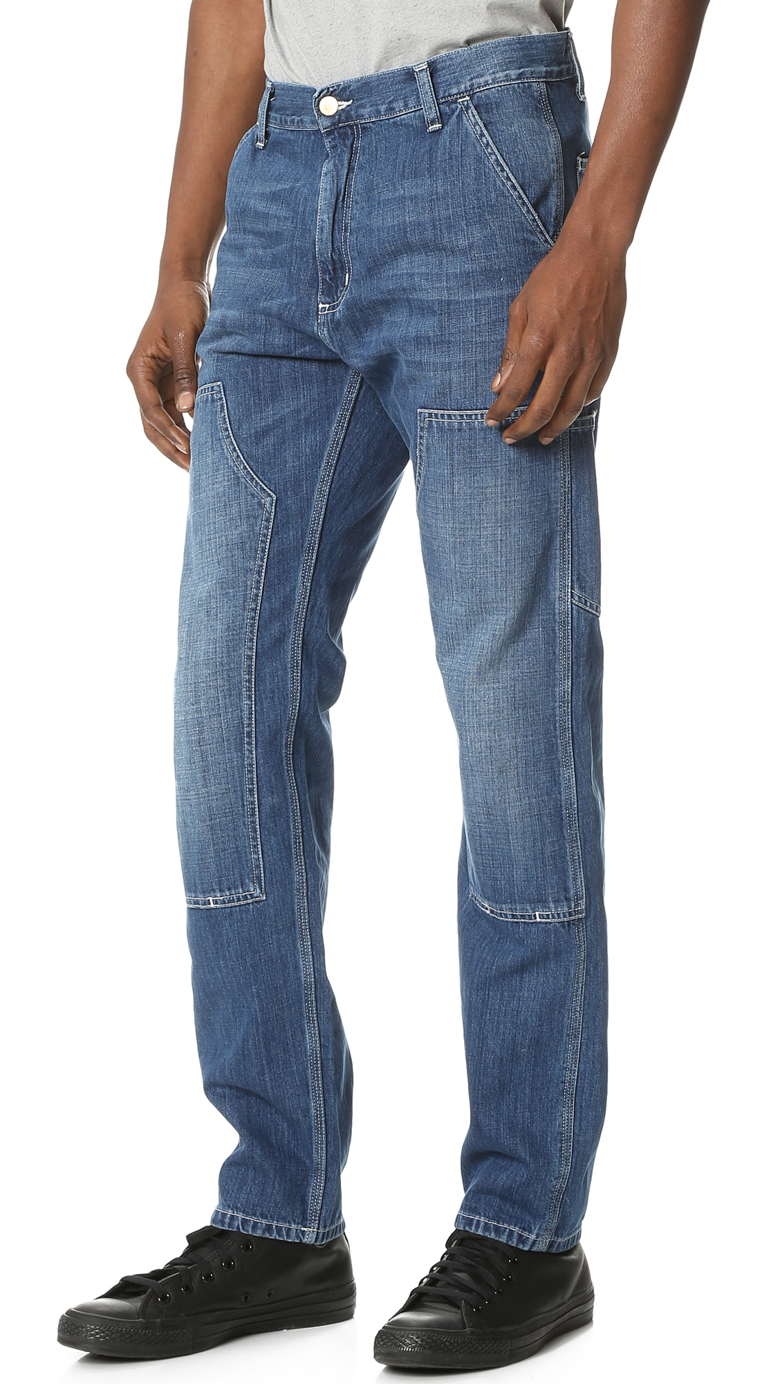 Carhartt WIP Ruck Double Knee Strand Washed Jeans in Blue for Men - Lyst