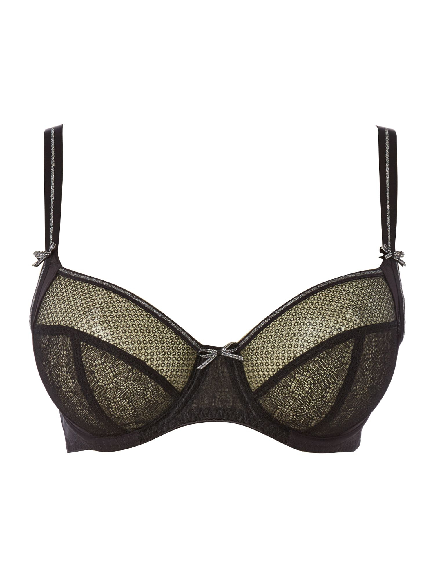 Out business heart machine bra delicate underwired black