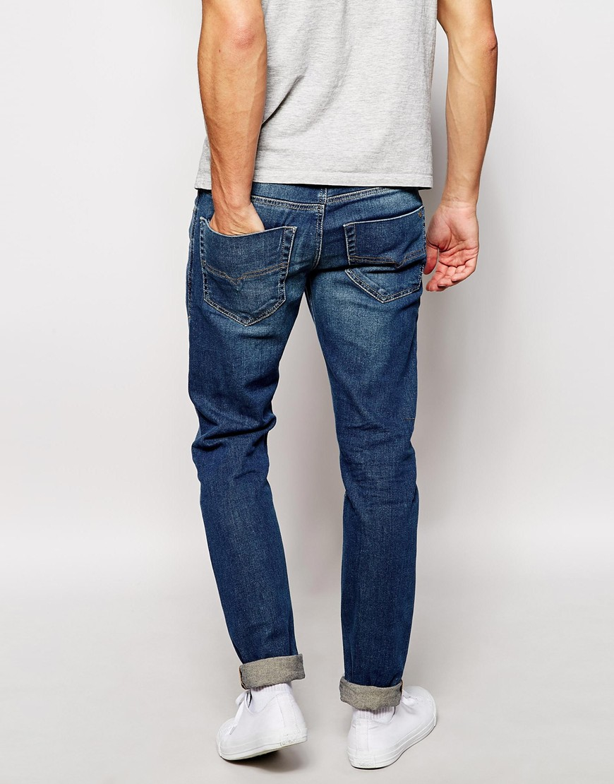 Lyst - Diesel Jeans Tepphar 837i Skinny Fit Stretch Light Wash ...