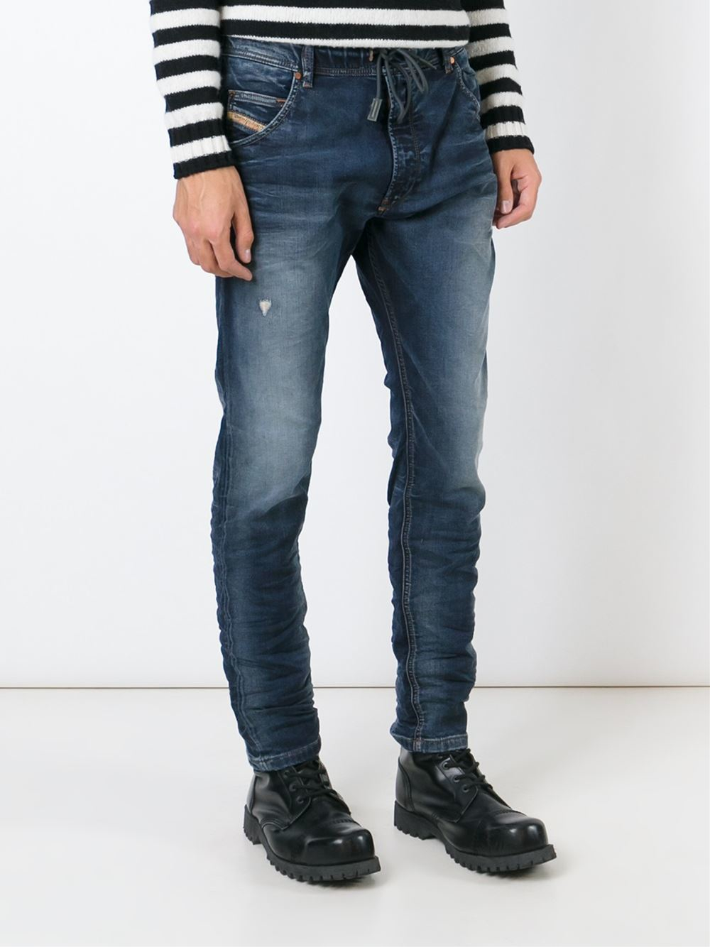 Lyst - Diesel 'krooley' Drawstring Jeans in Blue for Men