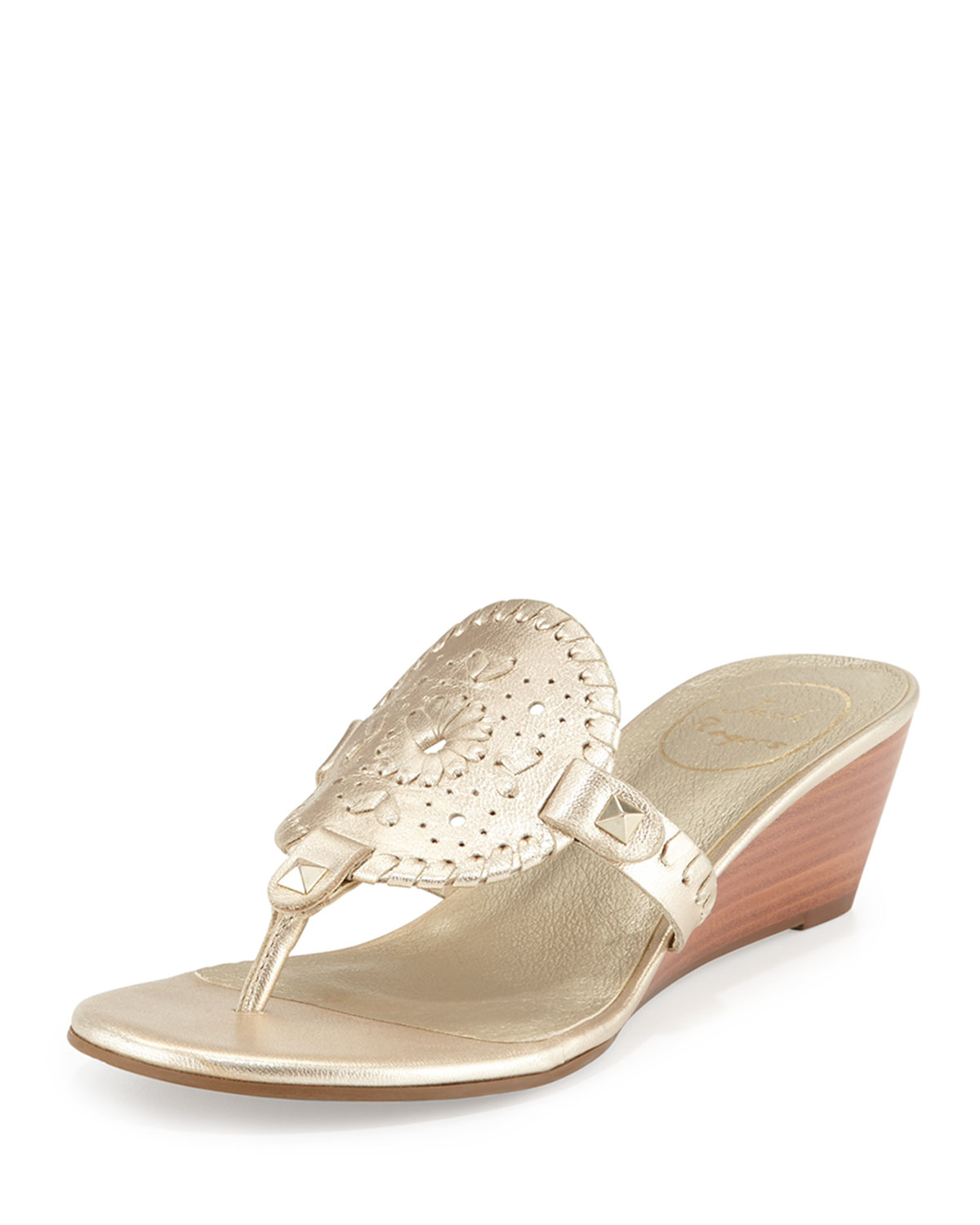 Lyst - Jack Rogers Devyn Demi-wedge Sandal in Metallic