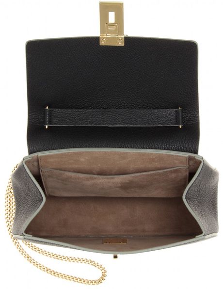 Chloé Drew Leather Shoulder Bag in Black (black made in italy) | Lyst