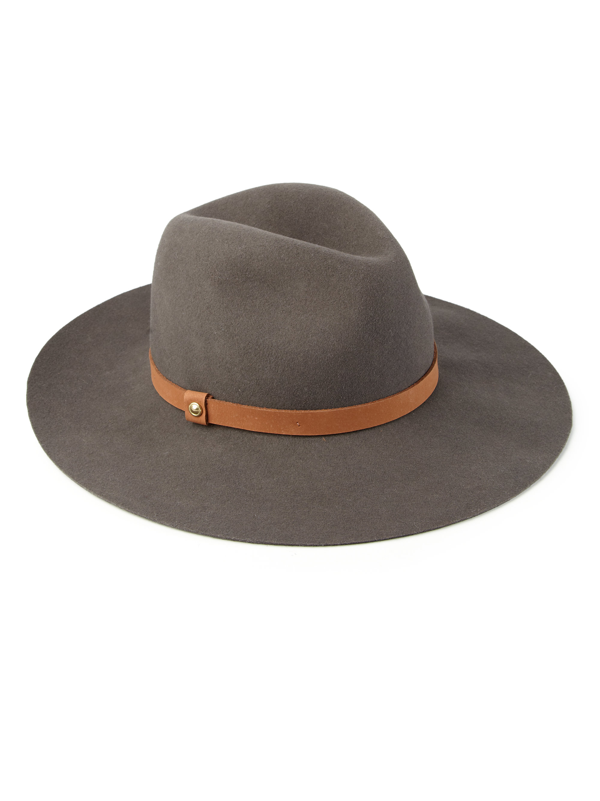 Lyst Rag & Bone Wide Brim Wool Fedora in Gray