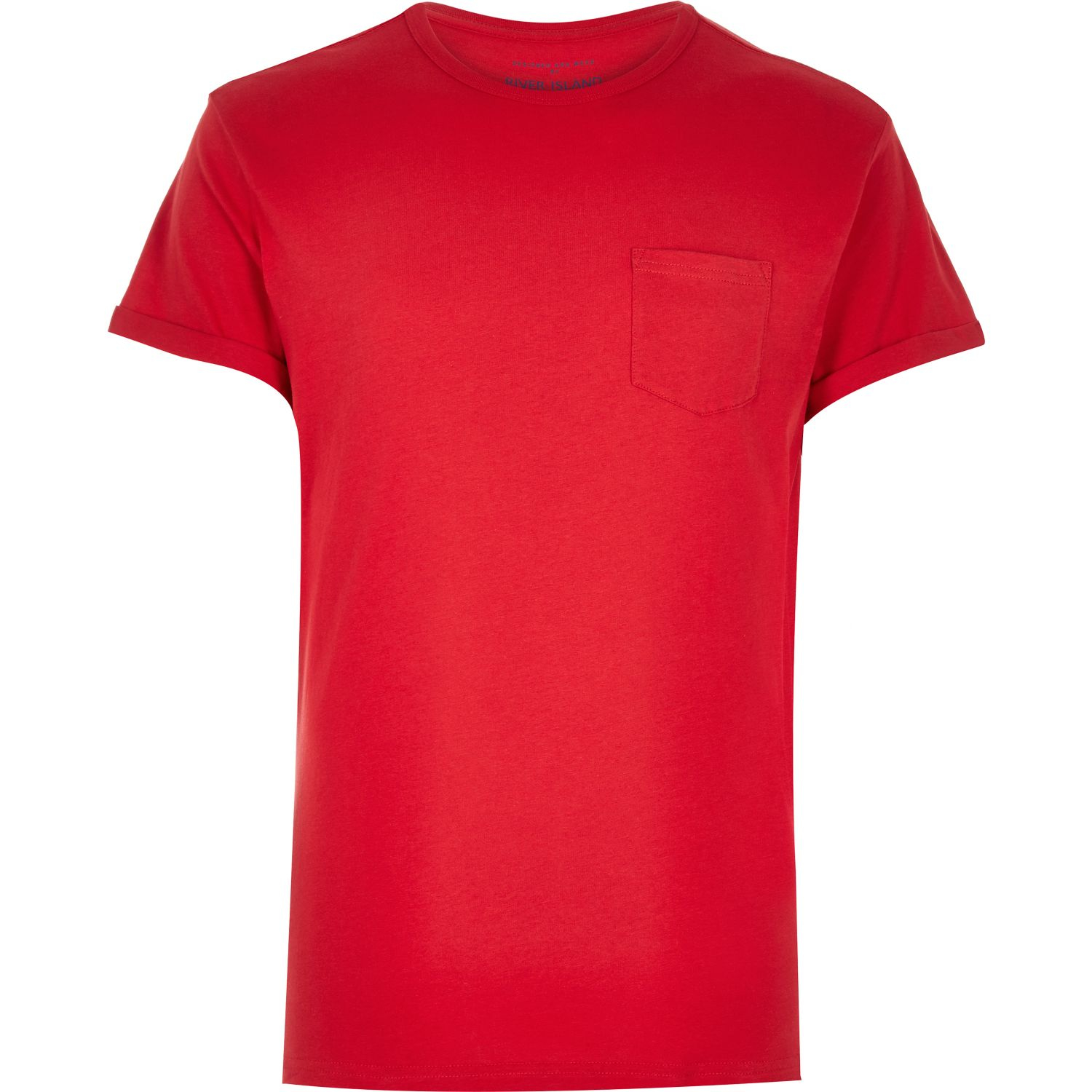 men's plain red shirt