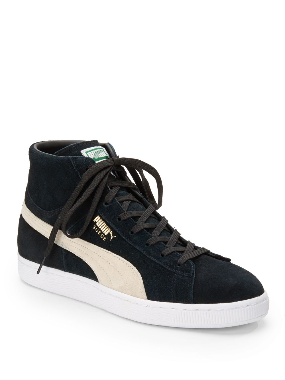 Puma Suede Mid Classic Sneakers in Black for Men | Lyst