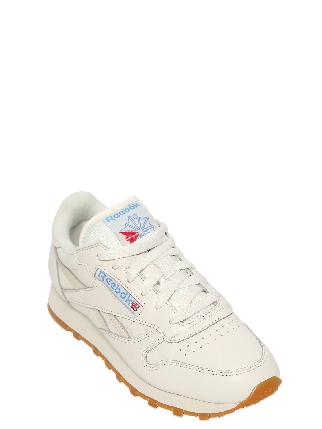 reebok classic sneakers in white leather