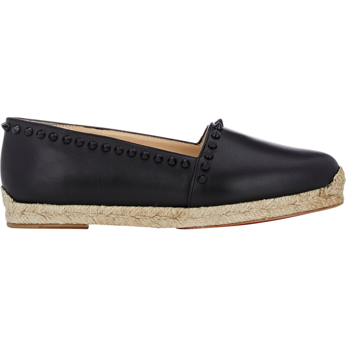 christian louboutin round-toe espadrille flats Red leather - Bbridges